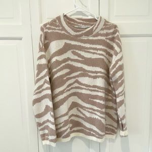 OST Oversized Zebra Print Sweater